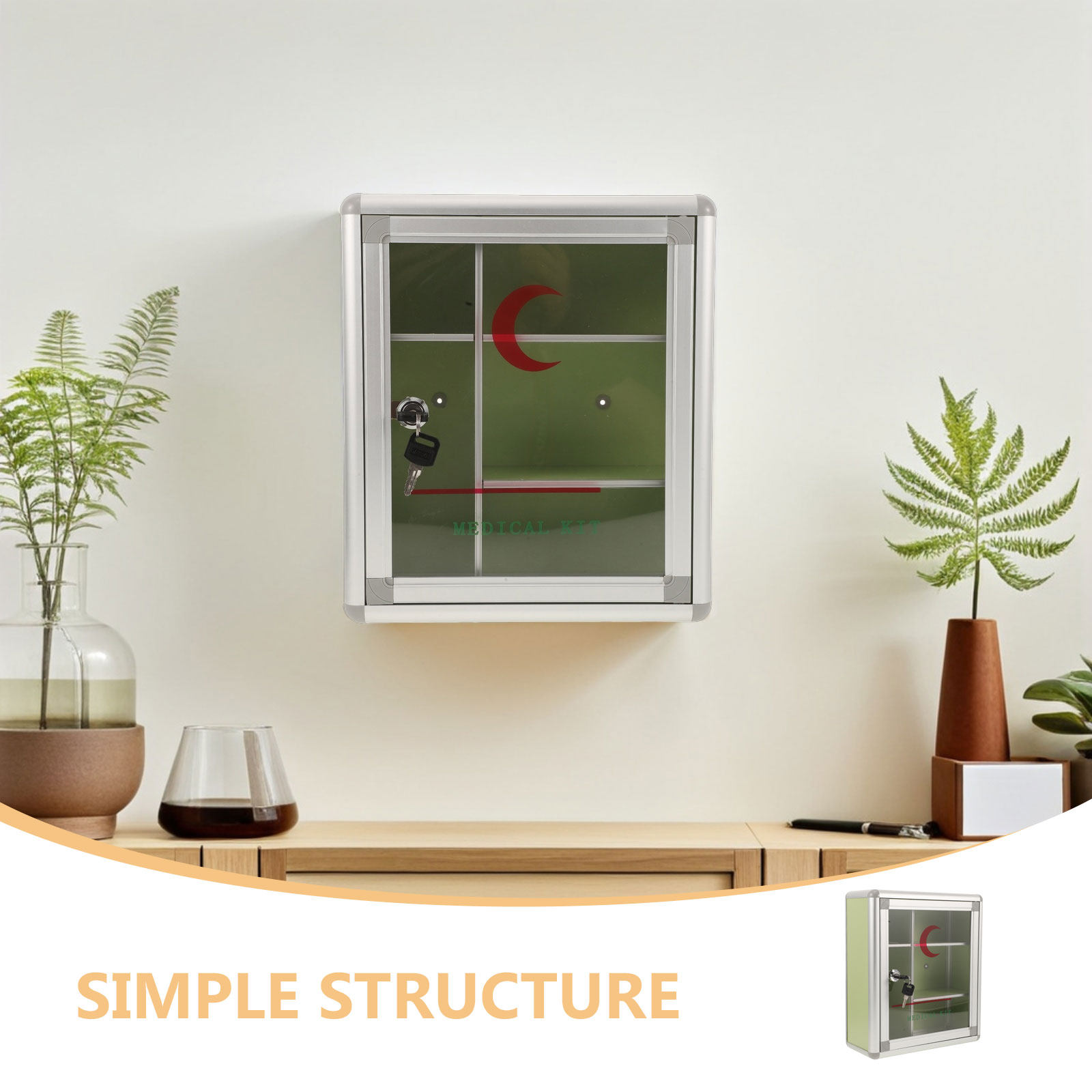 Wall Mount Lockable Medicine C - Medicine Cabinet Lock 评论和价格